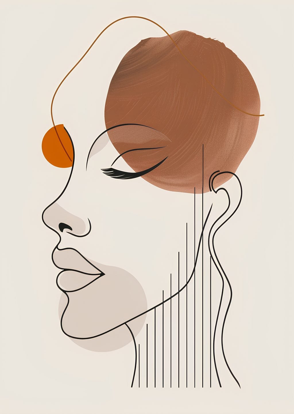 Minimalist Kadın Portresi: Çizgisel Sanat