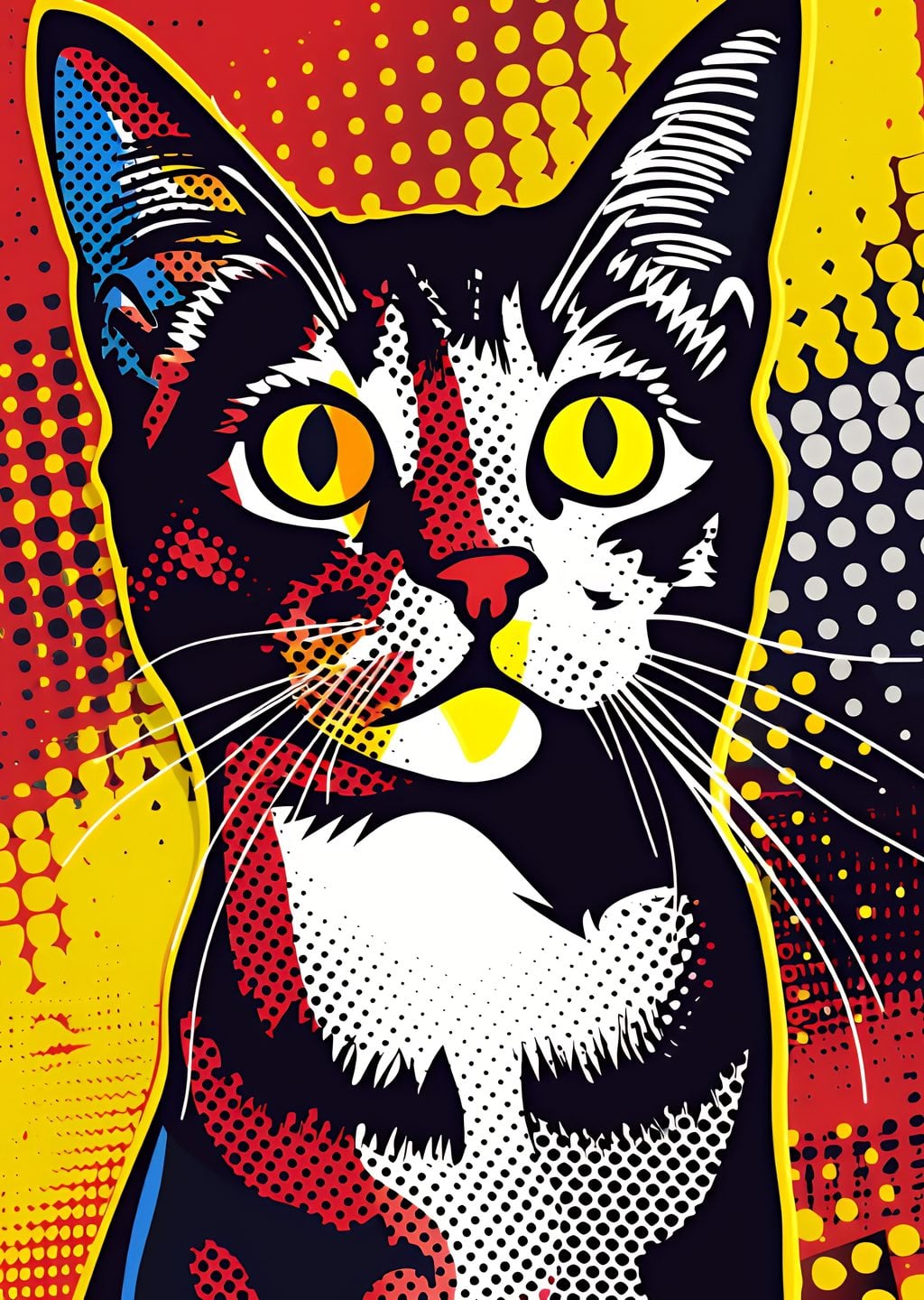 Renkli Kedi Portresi