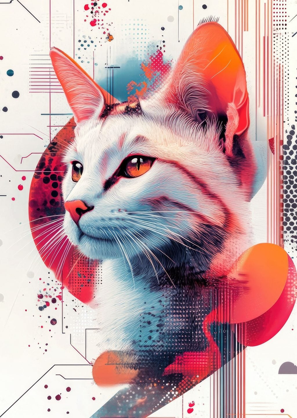 Soyut Kedi Portresi