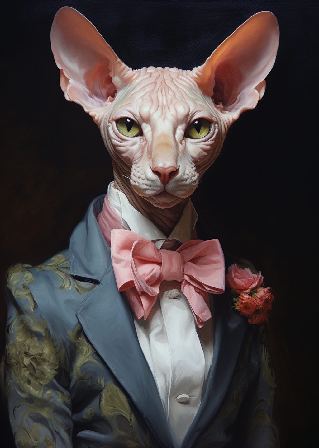 Damatlık Giyen Sphynx Kedisi