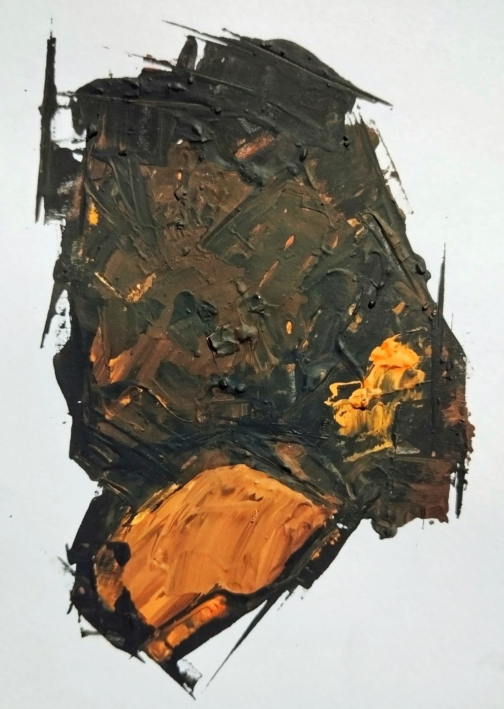 Kara ve Turuncu Soyut Sanat