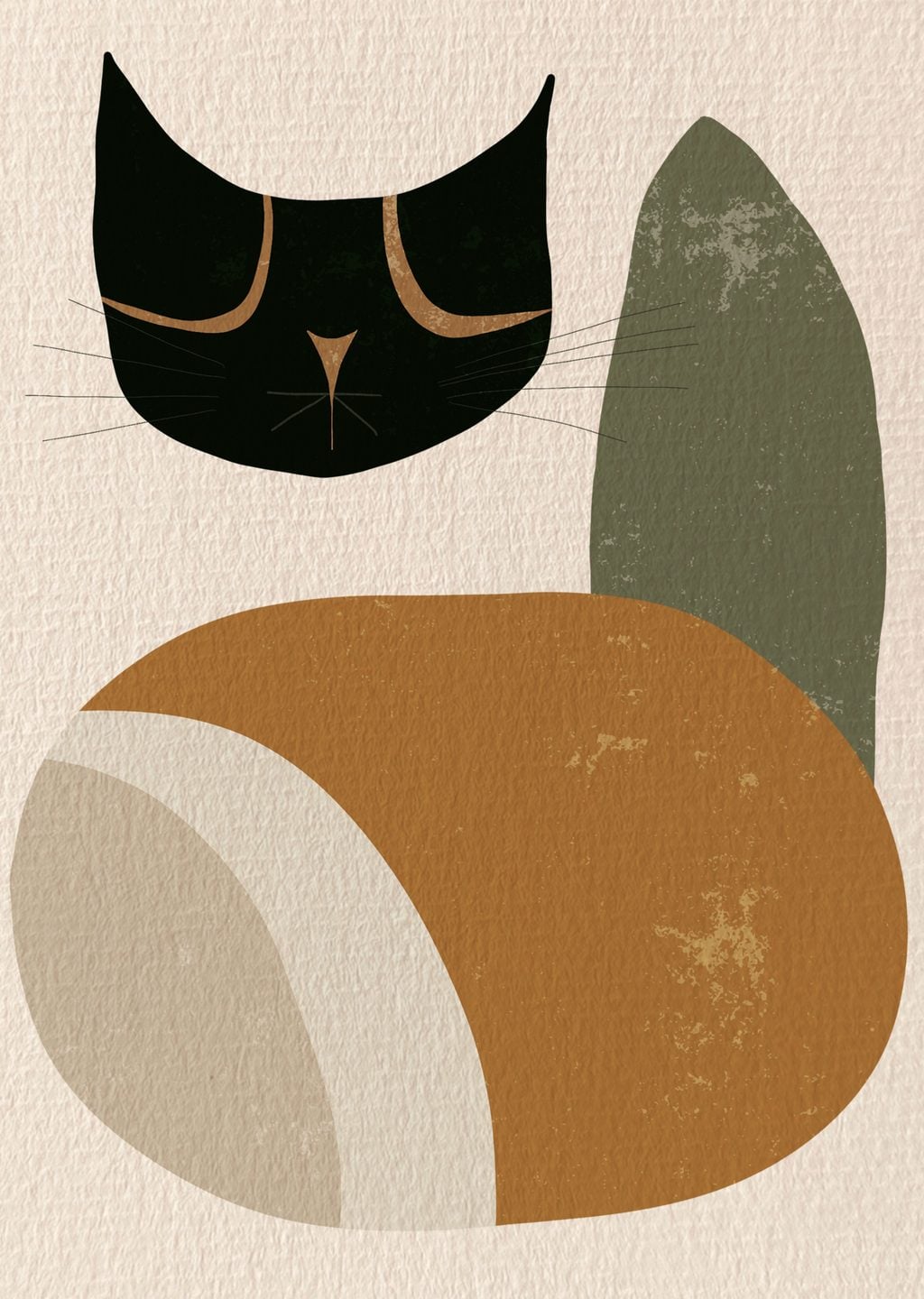 Minimalist Siyah Kedi