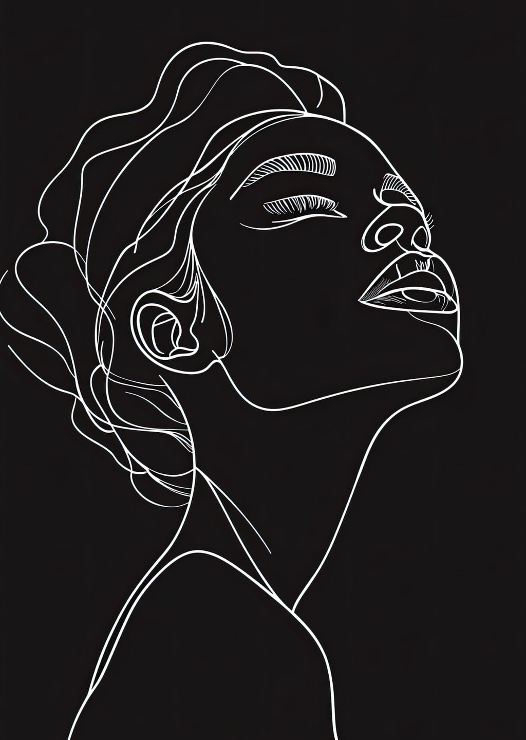 Minimalist Kadın Portresi: Zarif Çizgiler