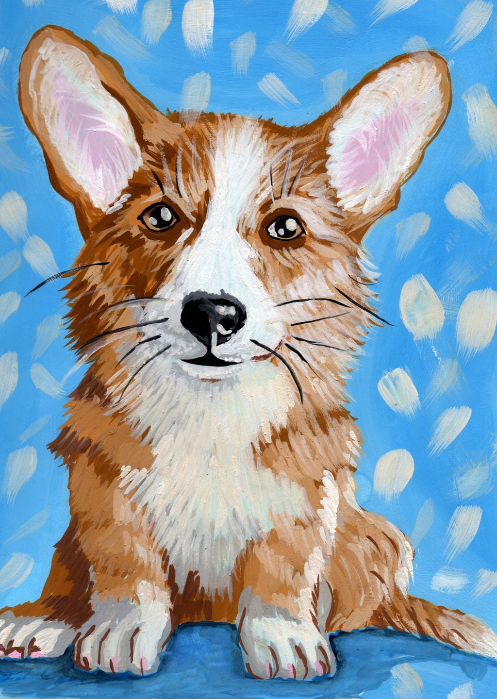 Sevimli Corgi Köpek Portresi