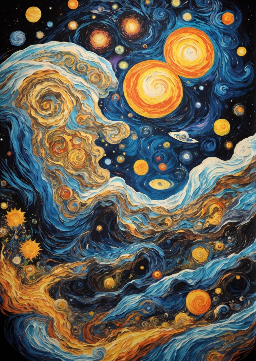 Uzay ve Astronomi Temalı Soyut Sanat