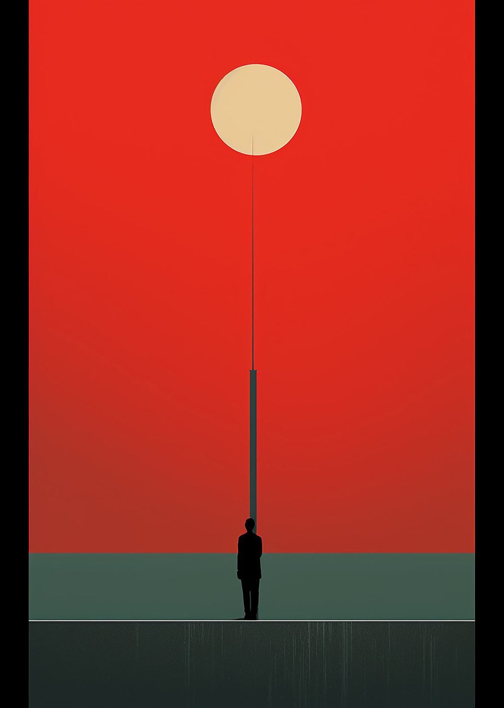 Minimalist Güneş ve Siluet