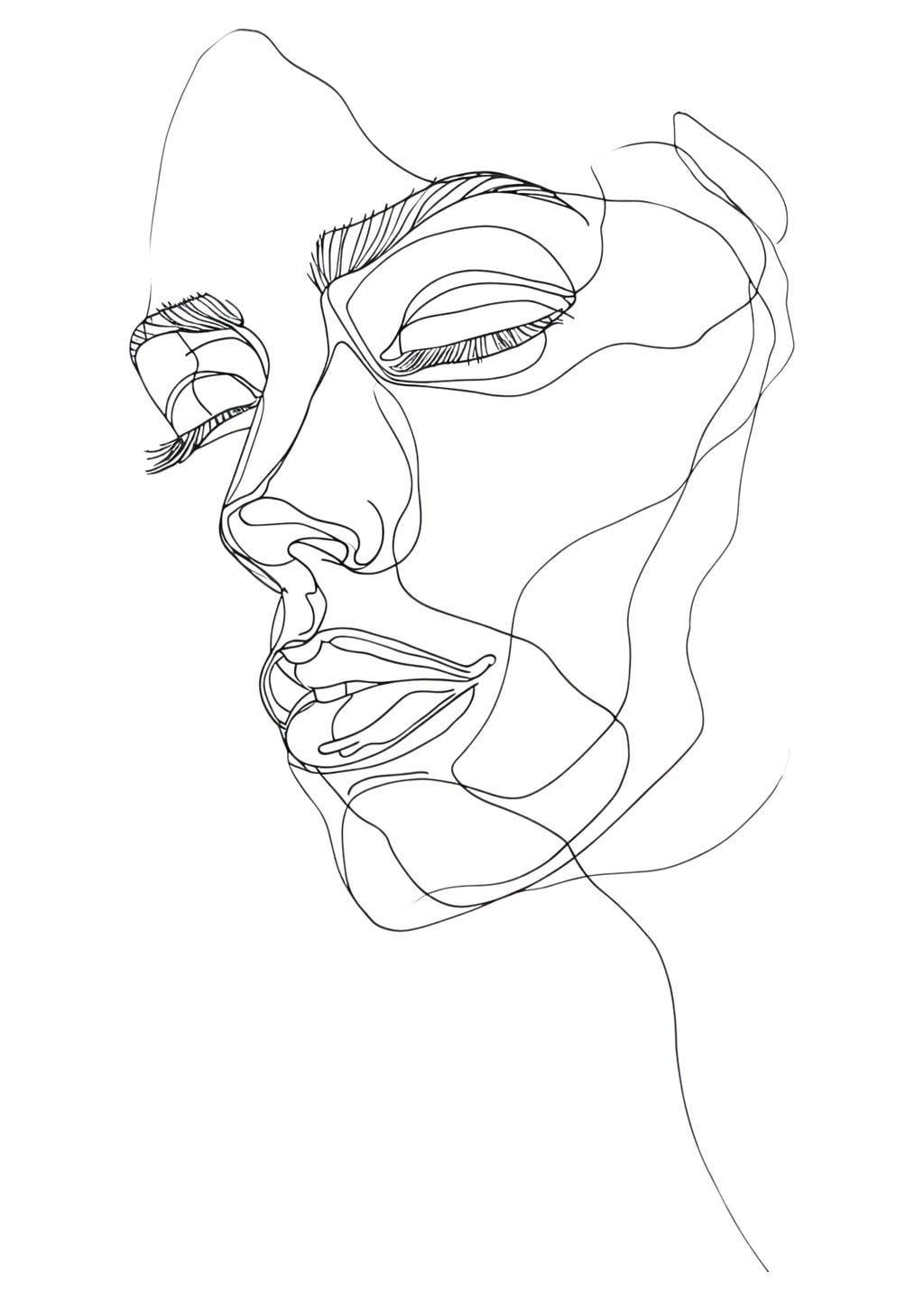 Minimalist Yüz Çizimi