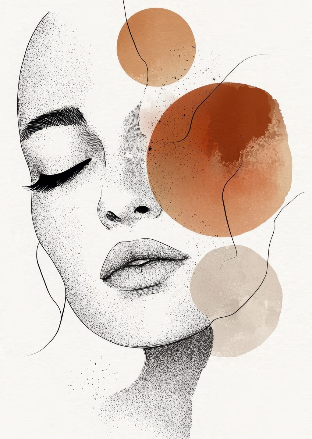 Soyut Sanat: Minimalist Yüz İllüstrasyonu