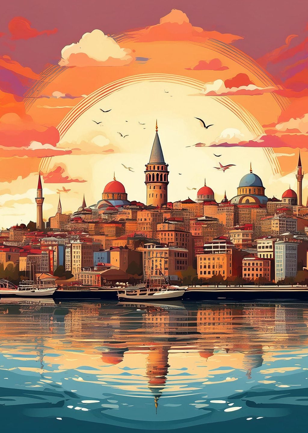 İstanbul Manzarası: Gün Batımı