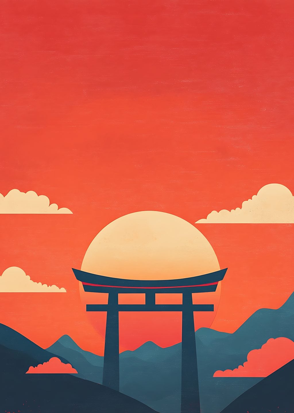 Torii Kapısı ve Gün Batımı