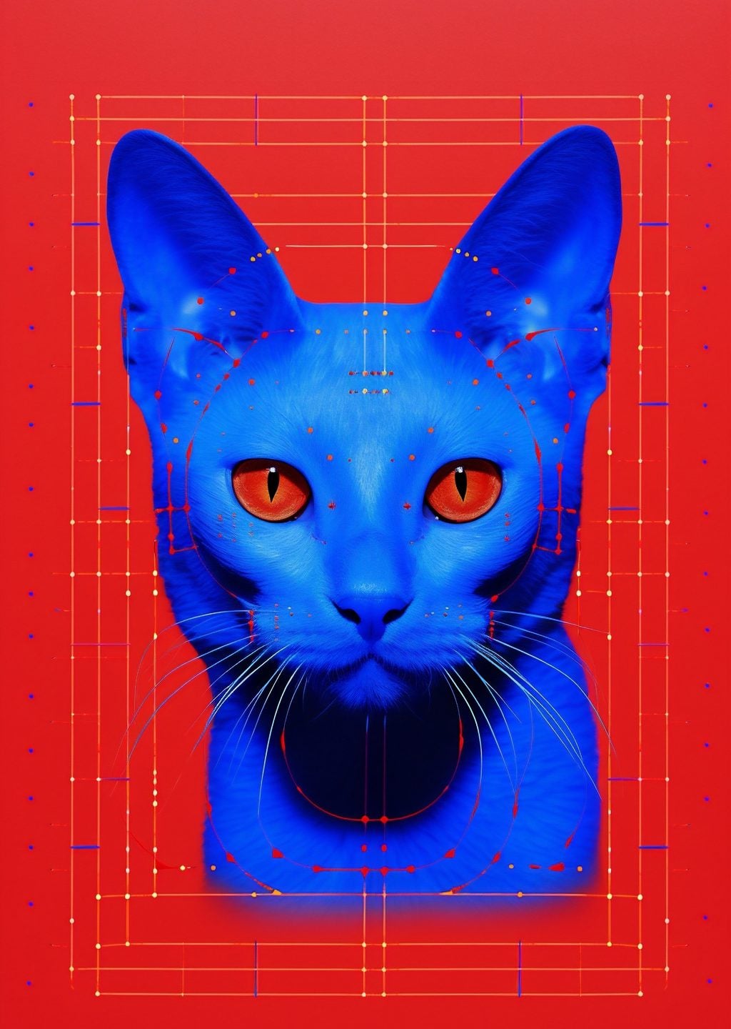 Mavi Kedi: Soyut Sanat Eseri