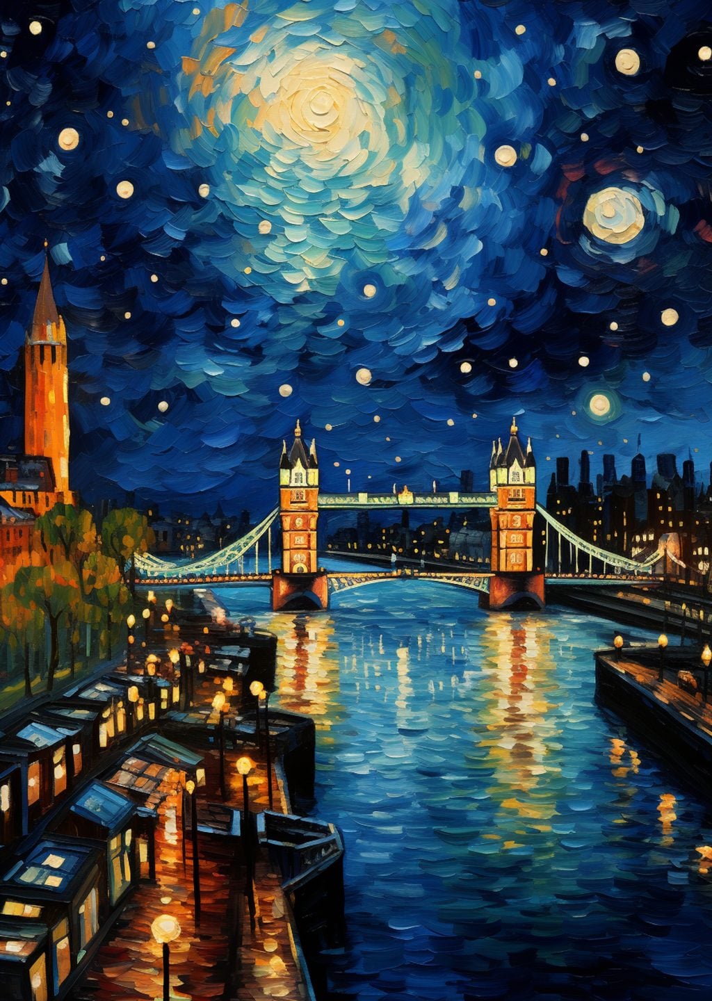 Tower Bridge - Yıldızlı Gece