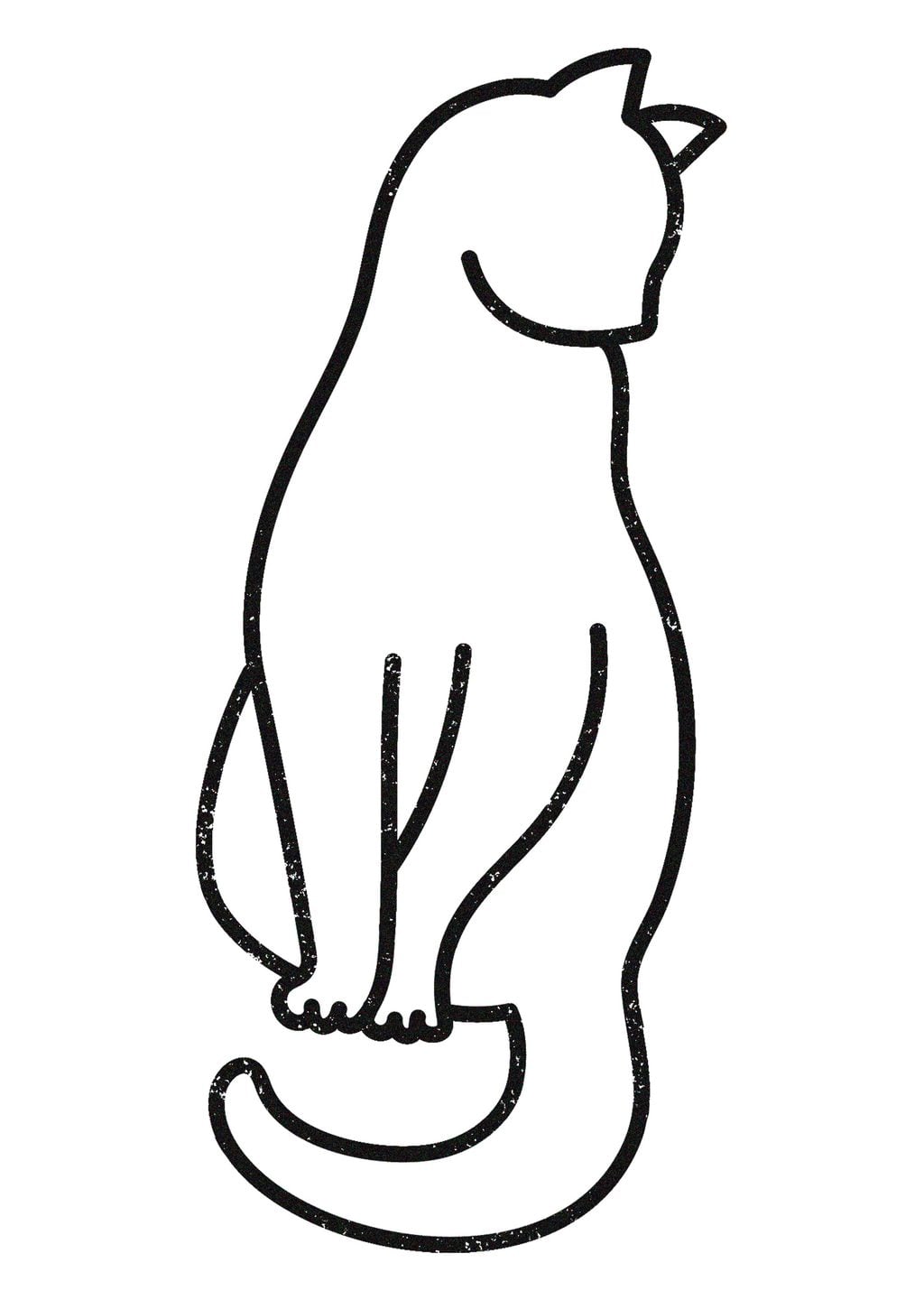 Minimalist Kedi Silüeti