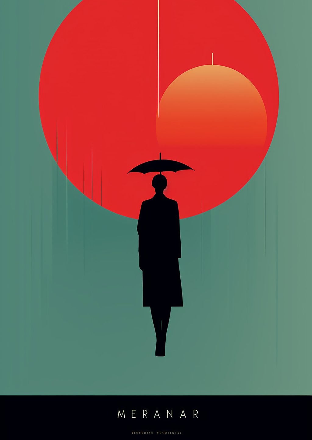 Minimalist Sanat: Şemsiye ve Güneş