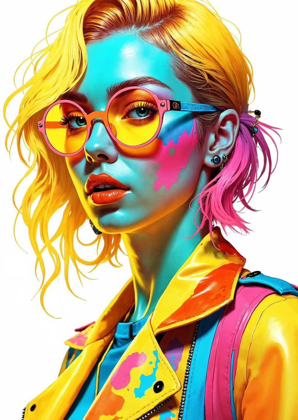 Fütüristik Pop Art Portre