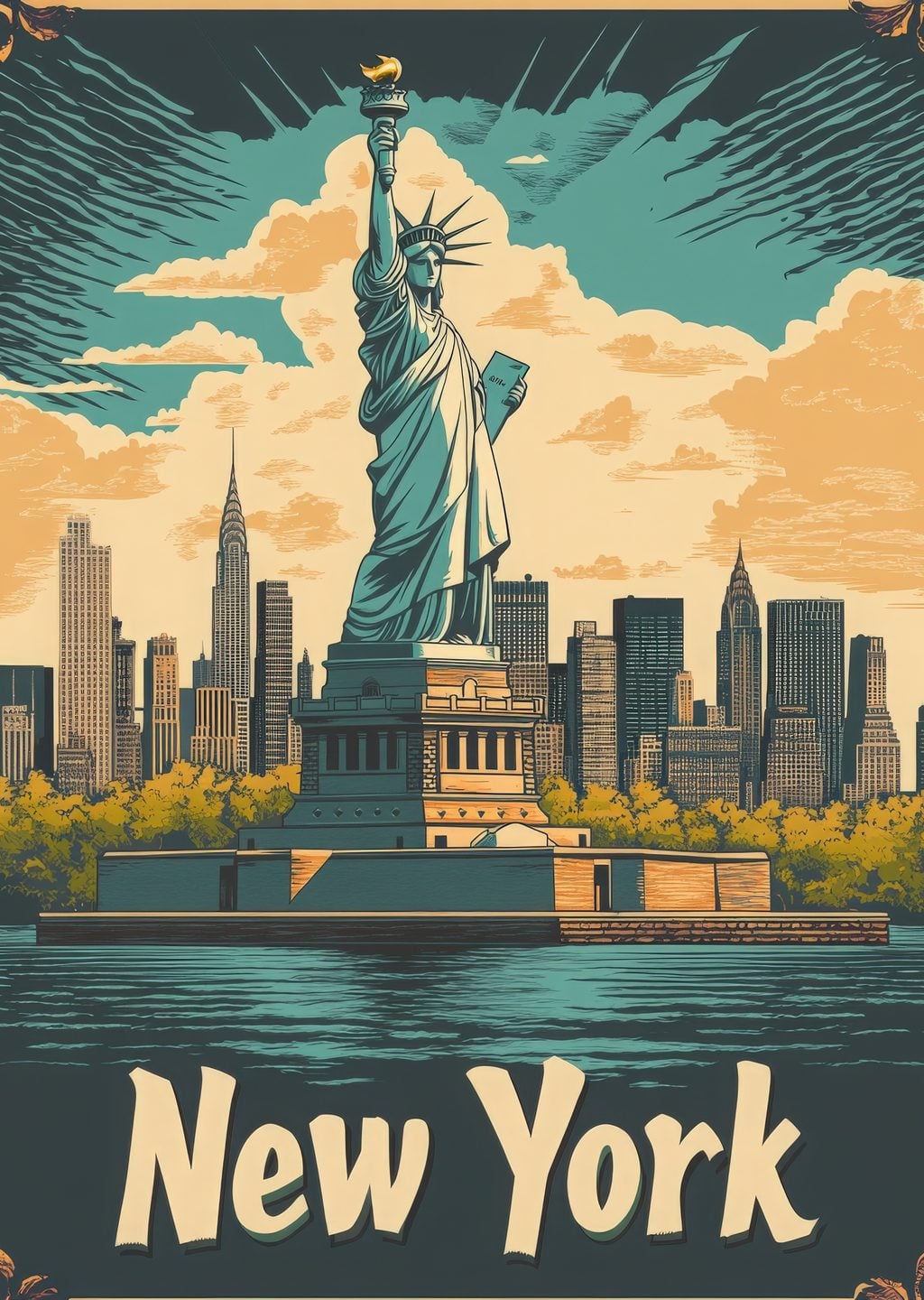 New York: Özgürlük Heykeli ve Manhattan