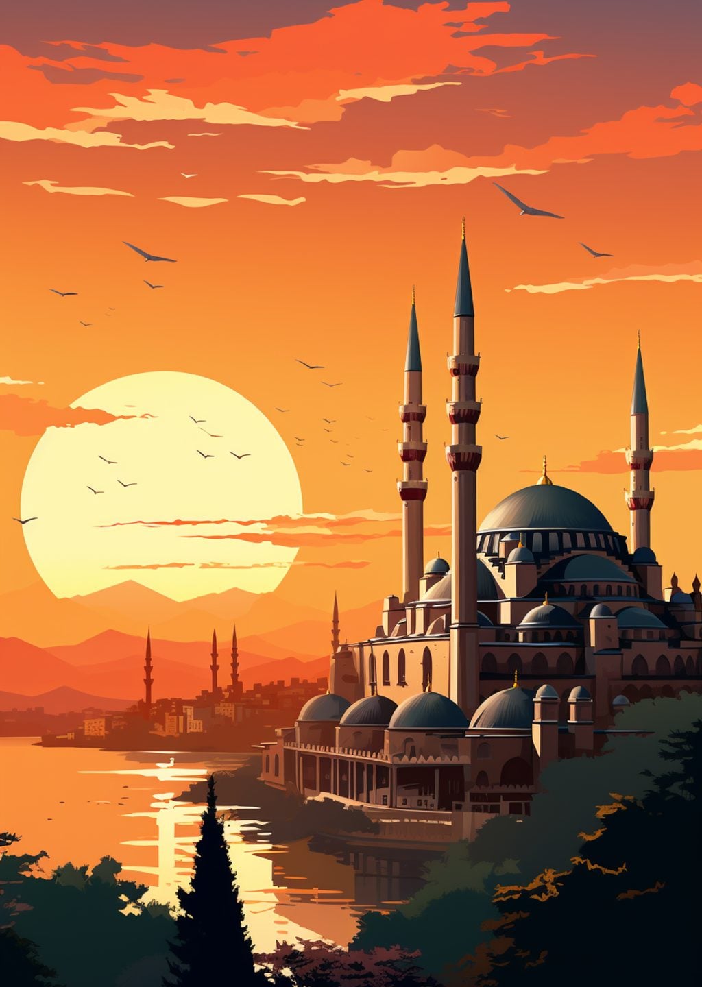 İstanbul Silueti: Gün Batımı