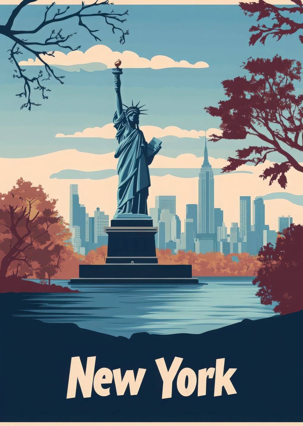 New York: Özgürlük ve Şehir Silueti