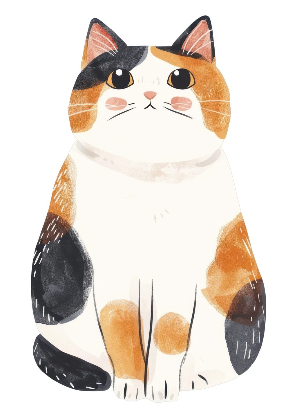Renkli Kedi İllüstrasyonu