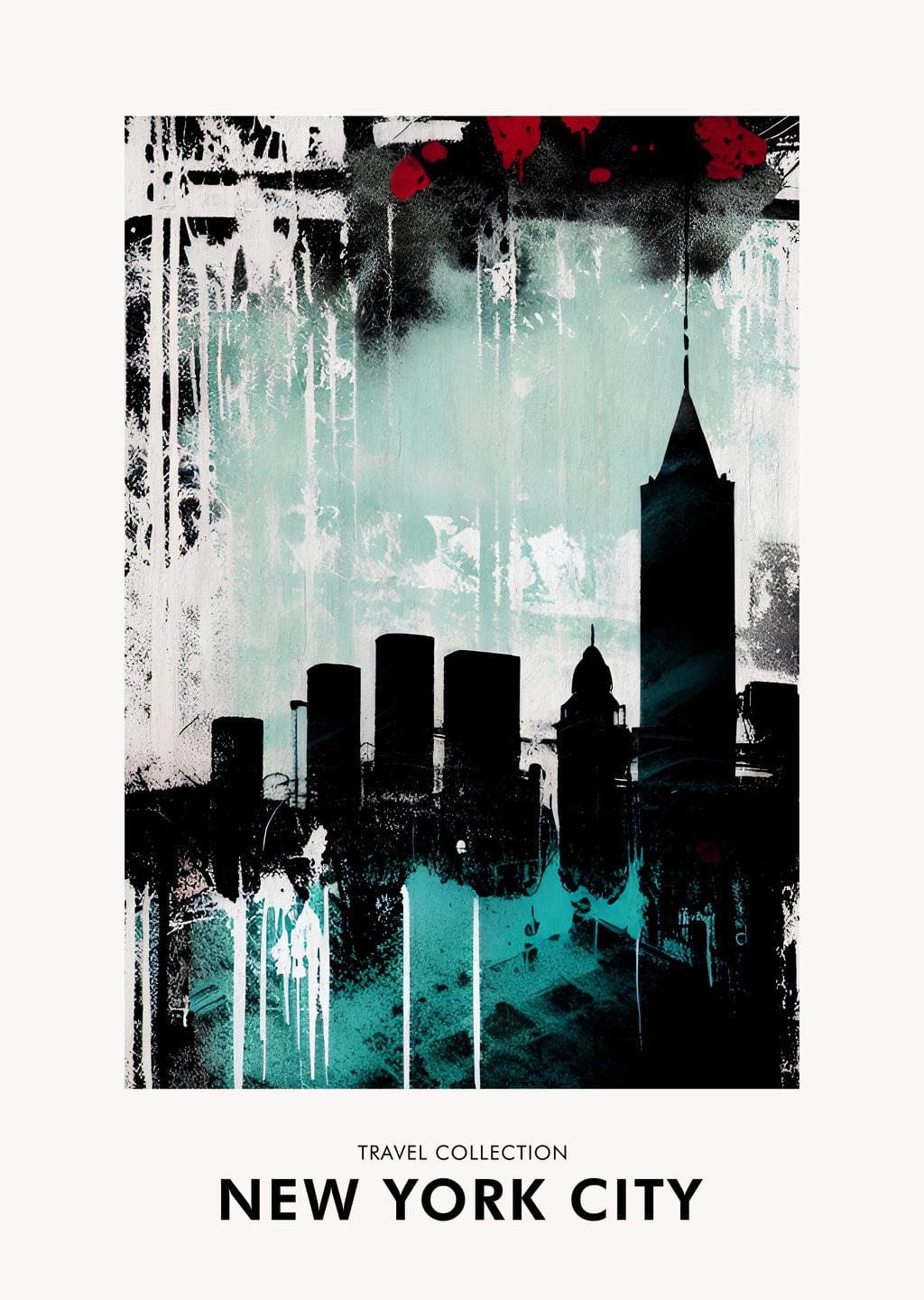 New York Şehir Manzarası Sanat Posteri