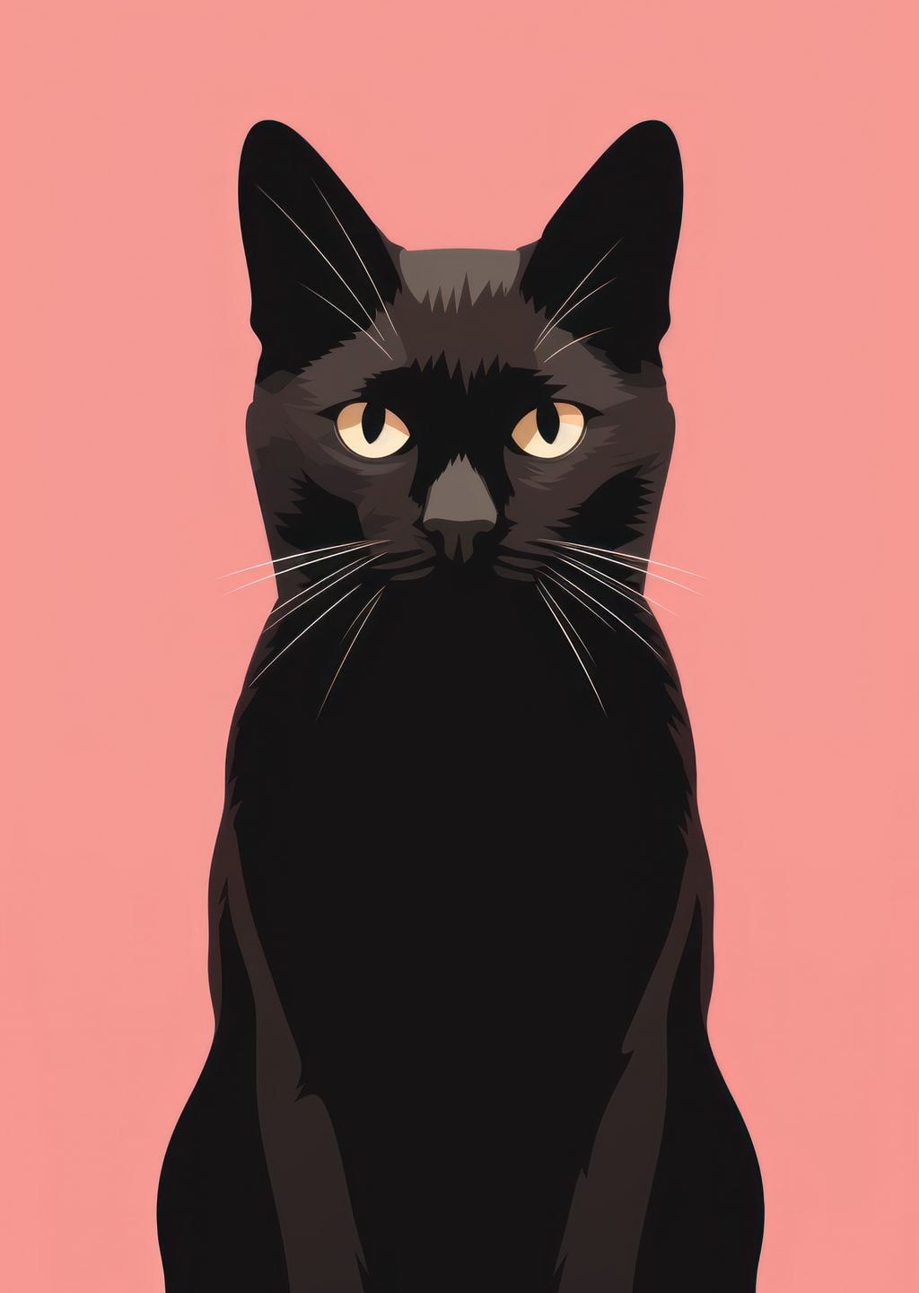 Siyah Kedi İllüstrasyonu