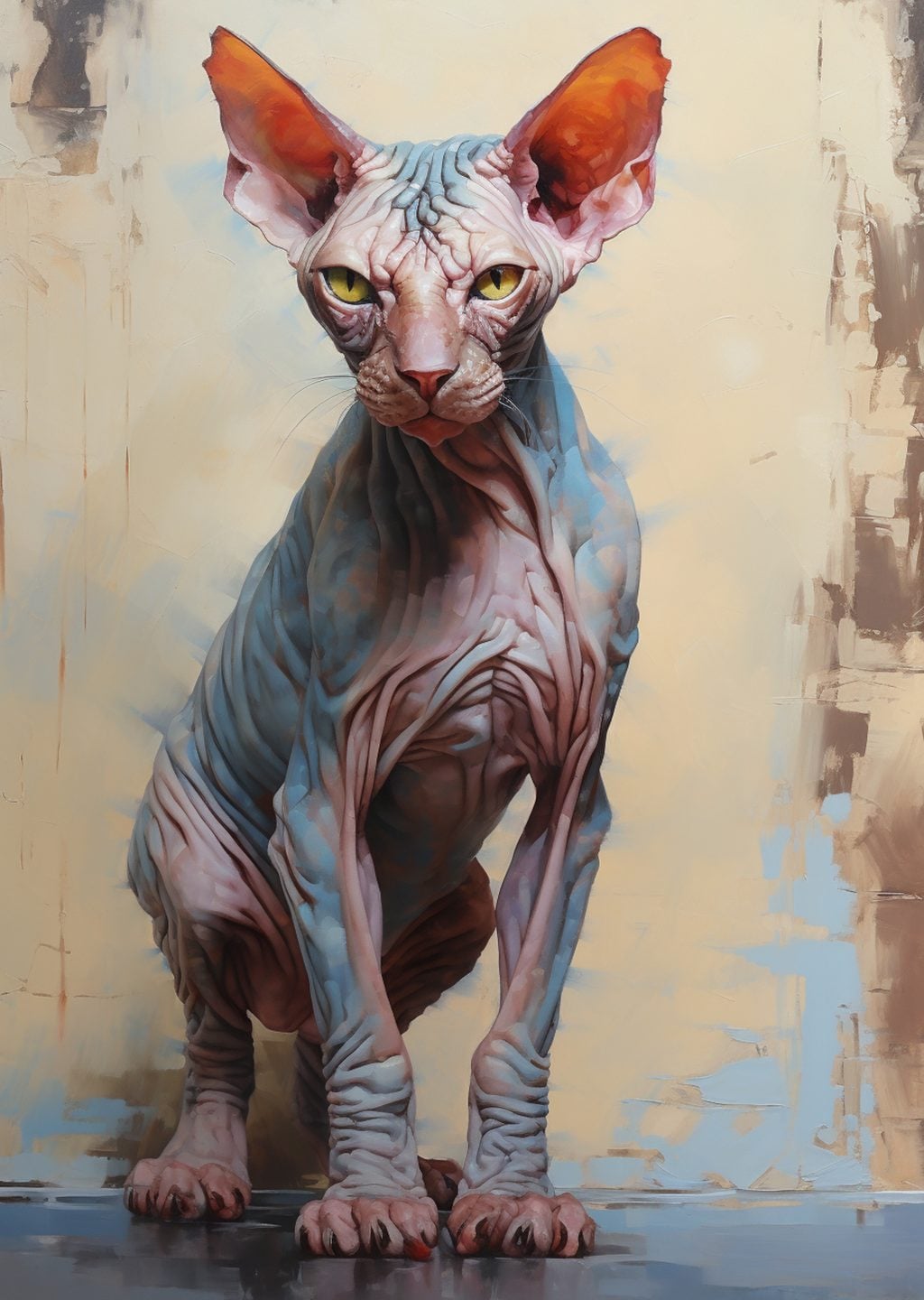 Sanatsal Sphynx Kedi Tasarımı
