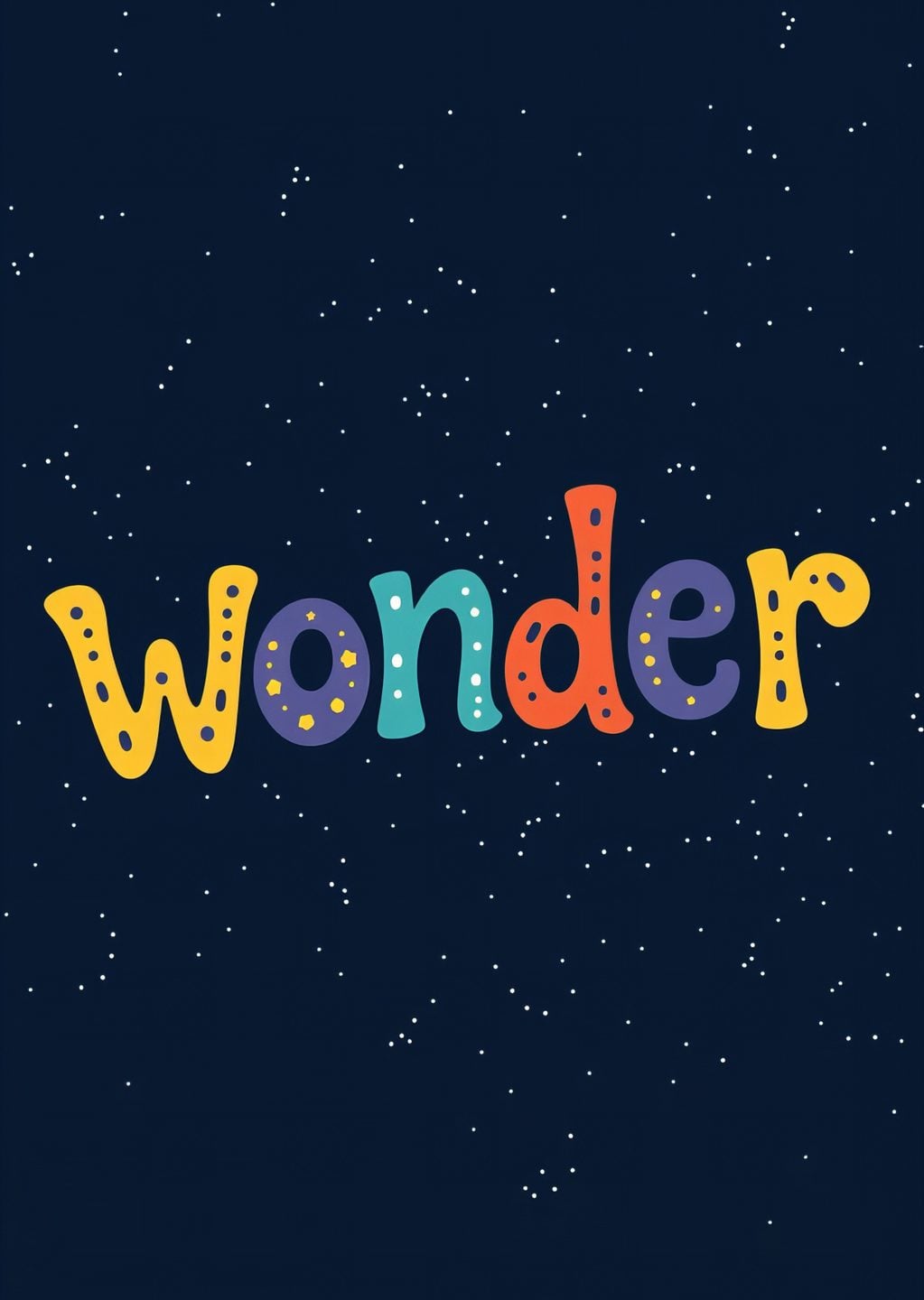 Wonder: Uzay Temalı Renkli İllüstrasyon