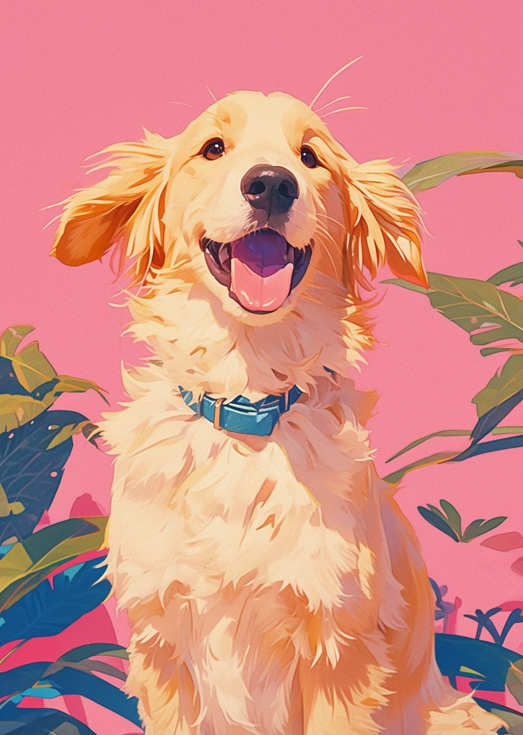 Mutlu Köpek Portresi