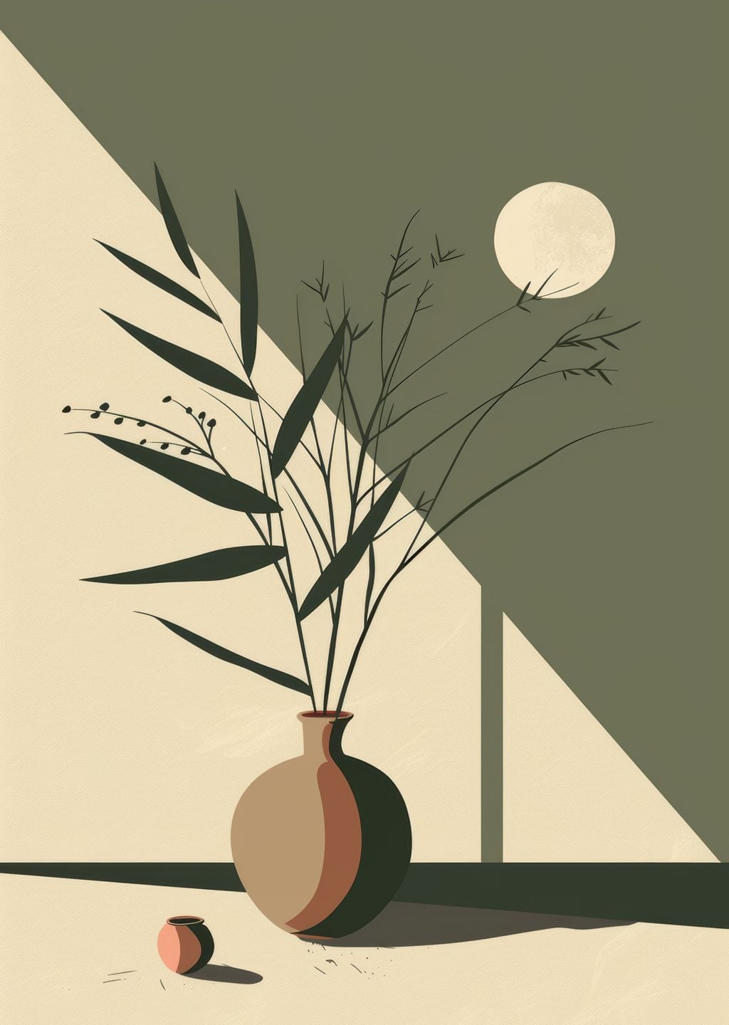Minimalist Vazo İllüstrasyonu