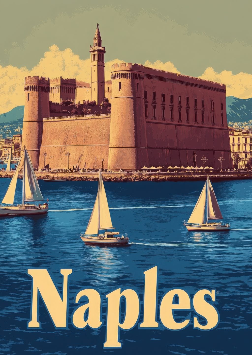 Naples: Castel Nuovo ve Liman Manzarası