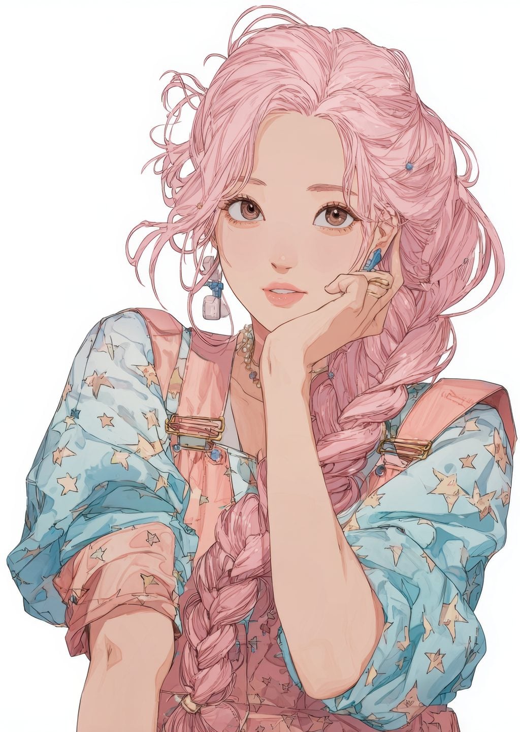 Pembe Saçlı Anime Kız