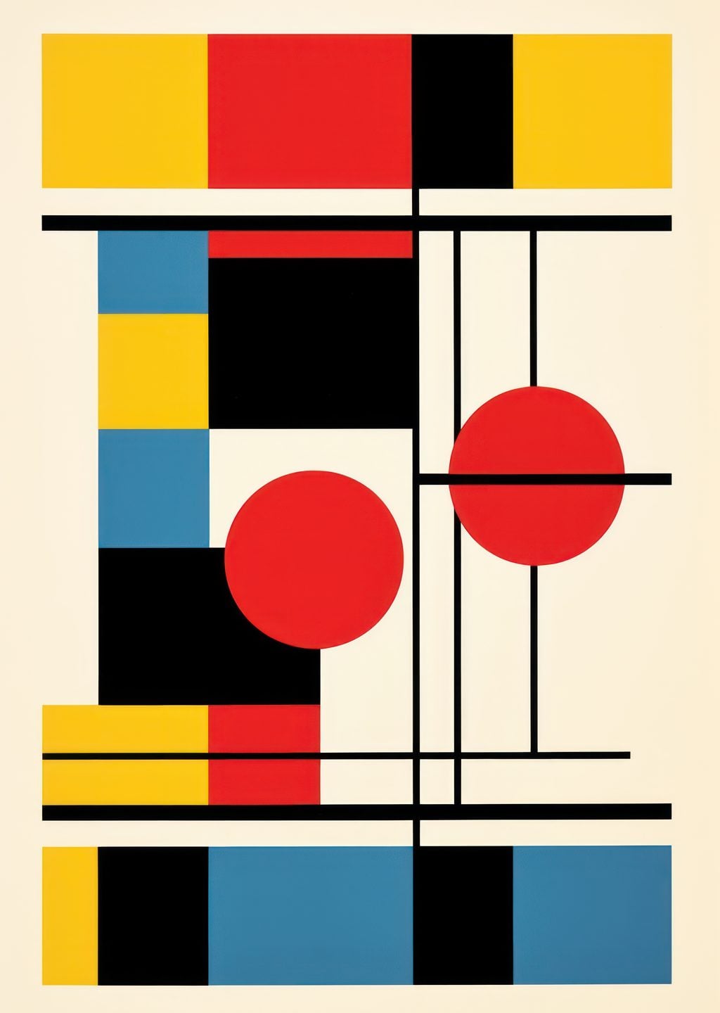 Mondrian Tarzı Soyut Sanat