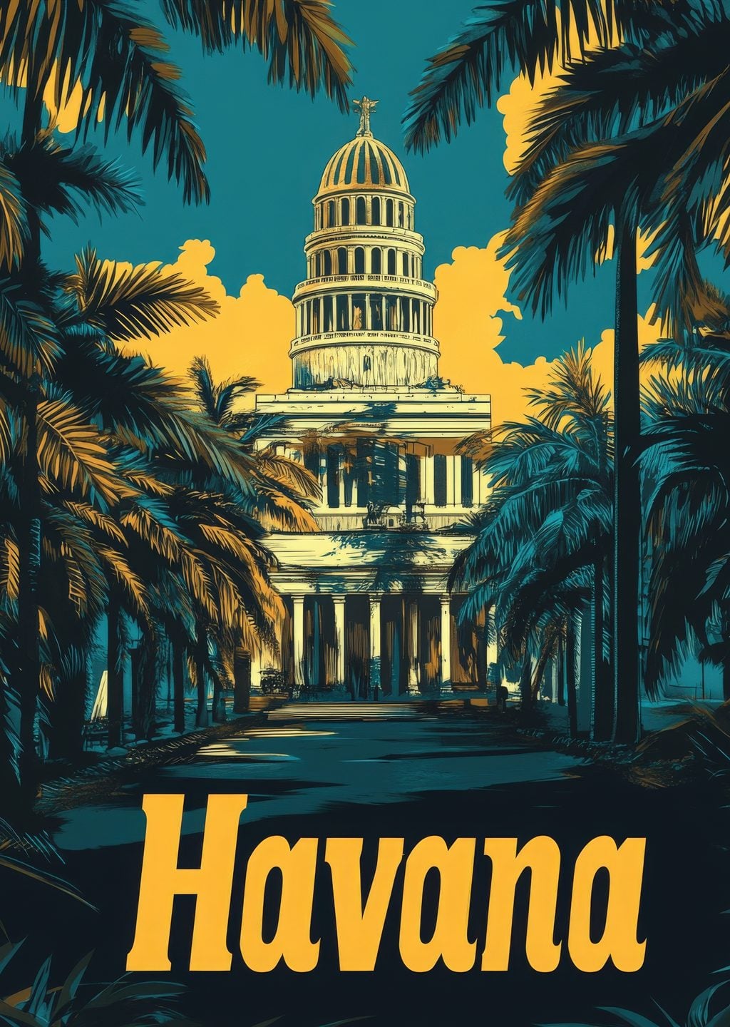 Havana: Tropikal Mimari ve Palmiye Manzarası