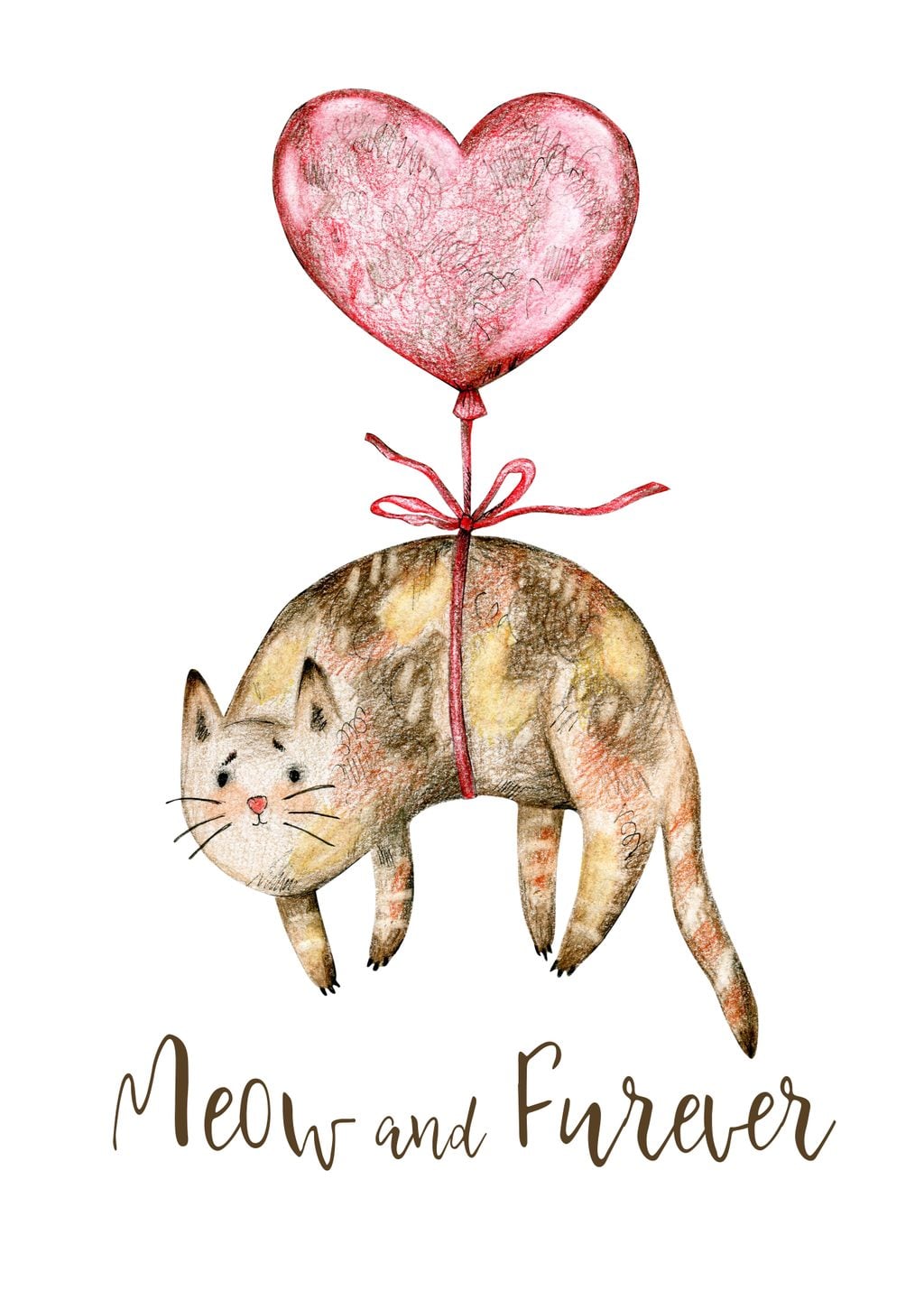 Meow and Furever Kedi İllüstrasyonu