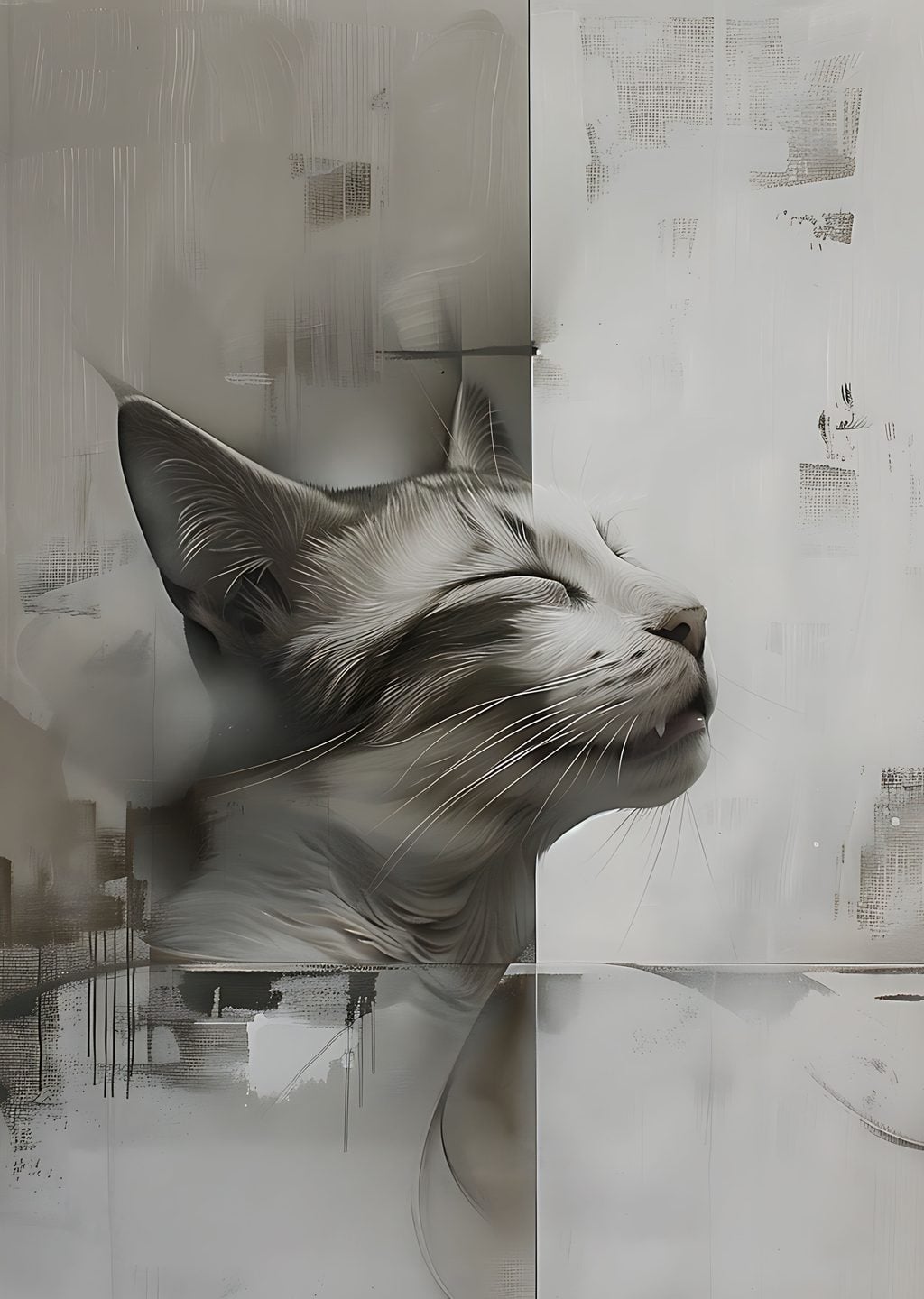 Soyut Kedi Portresi