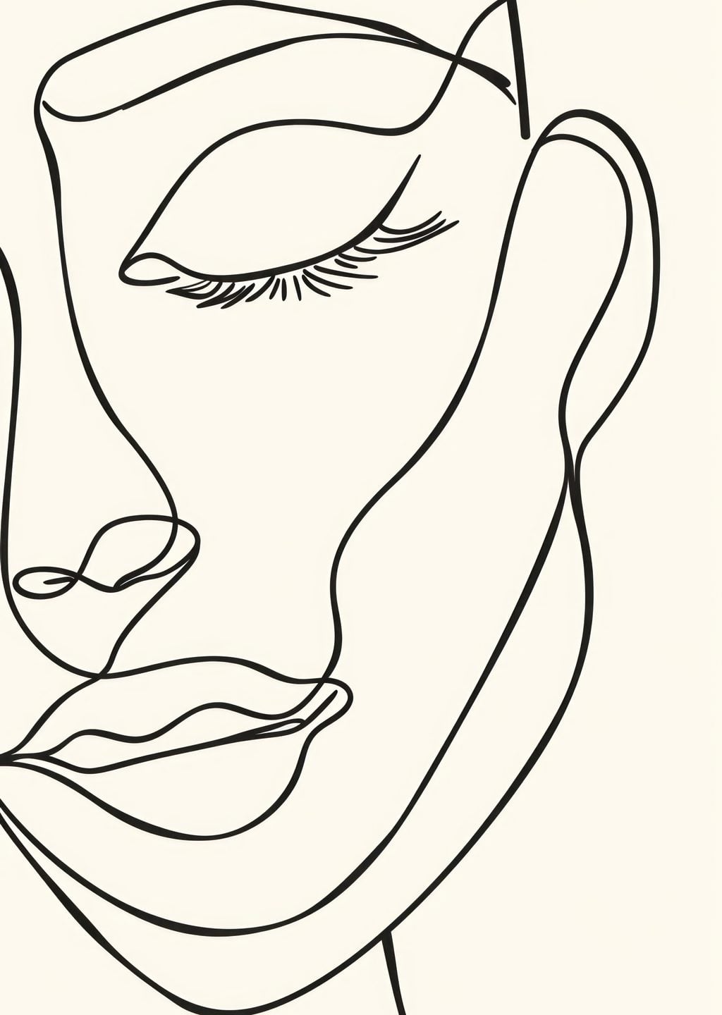 Minimalist Yüz Çizimi