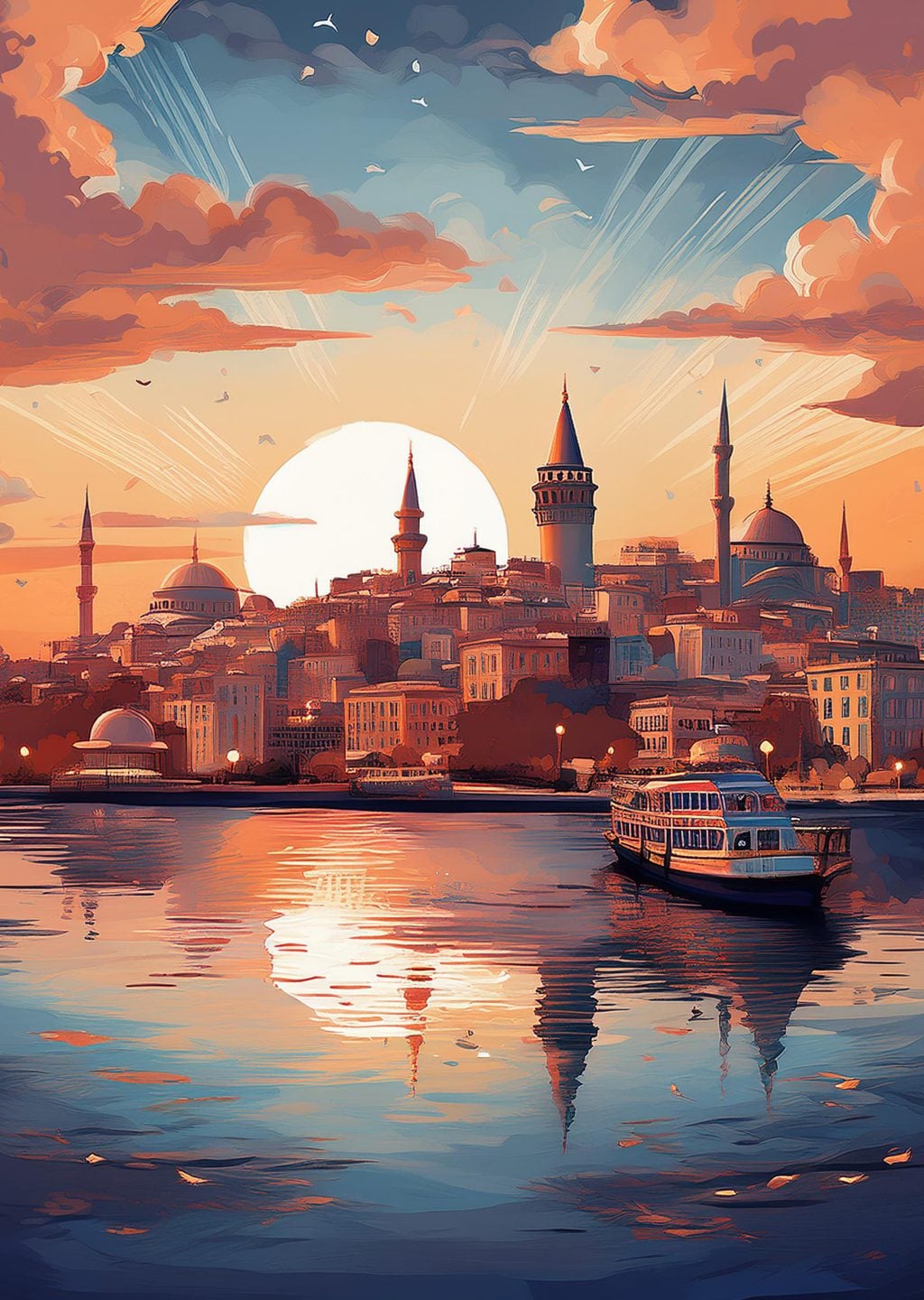 İstanbul Manzarası: Gün Batımı