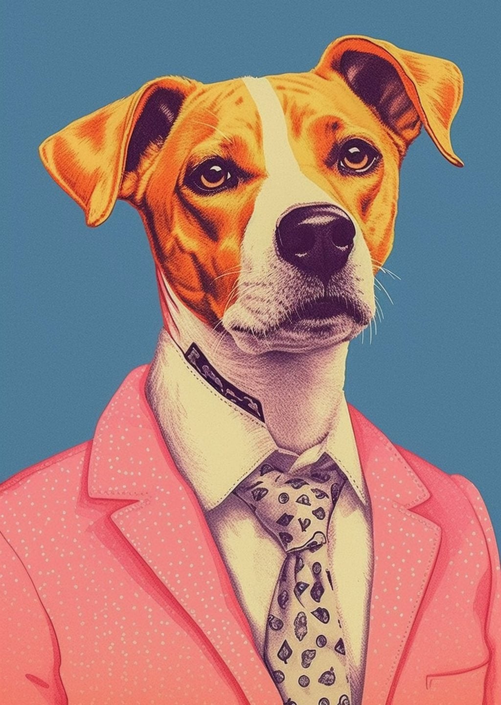 Şık Giyinmiş Köpek Portresi