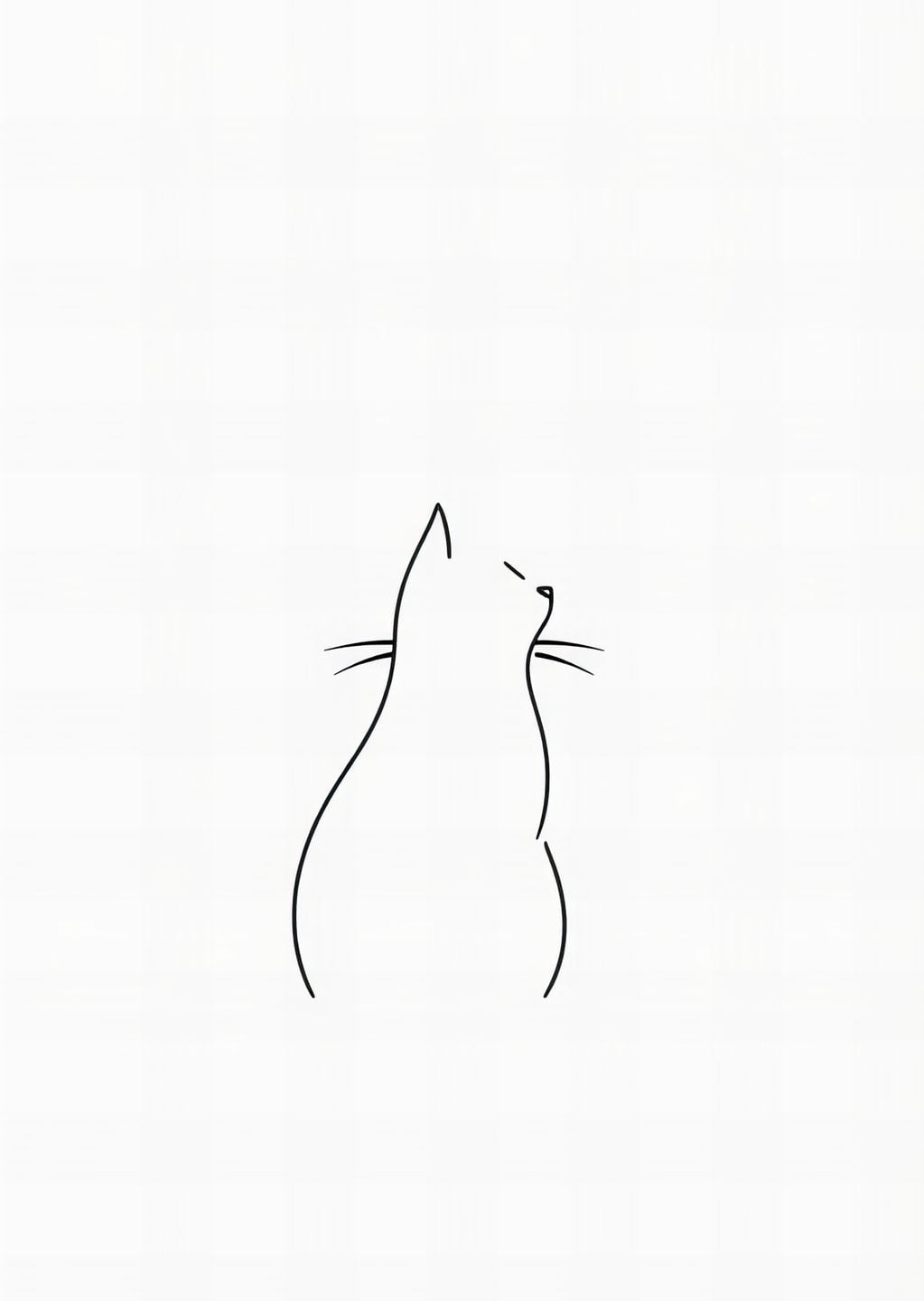 Minimalist Kedi İllüstrasyonu