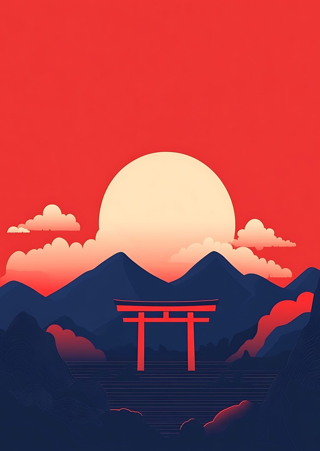 Minimalist Japon Manzarası