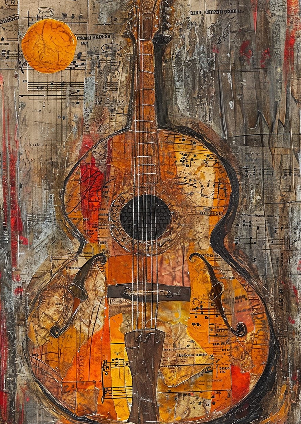 Müzik ve Sanatın Buluşması: Gitar Tablosu