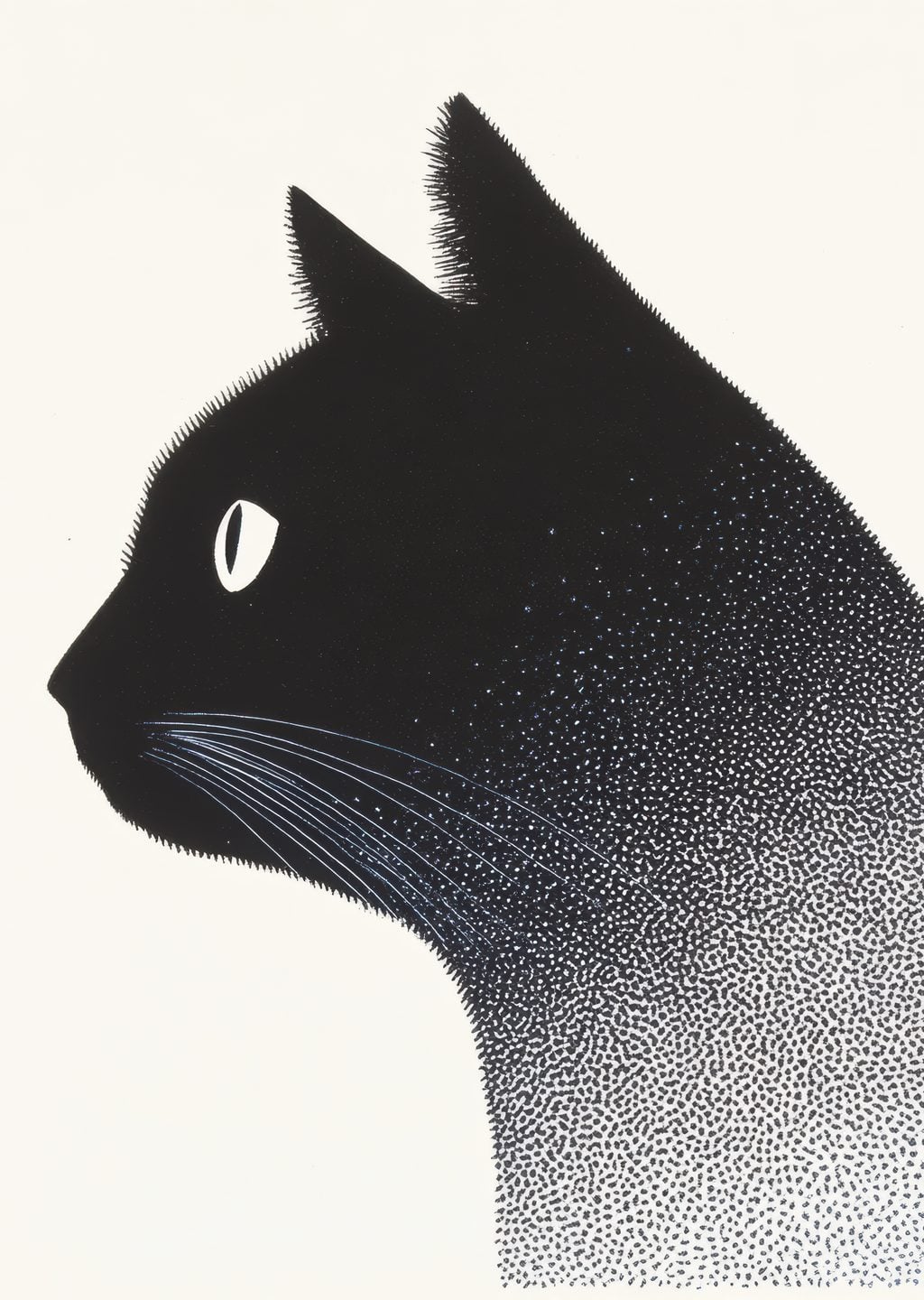 Minimalist Siyah Kedi Silueti