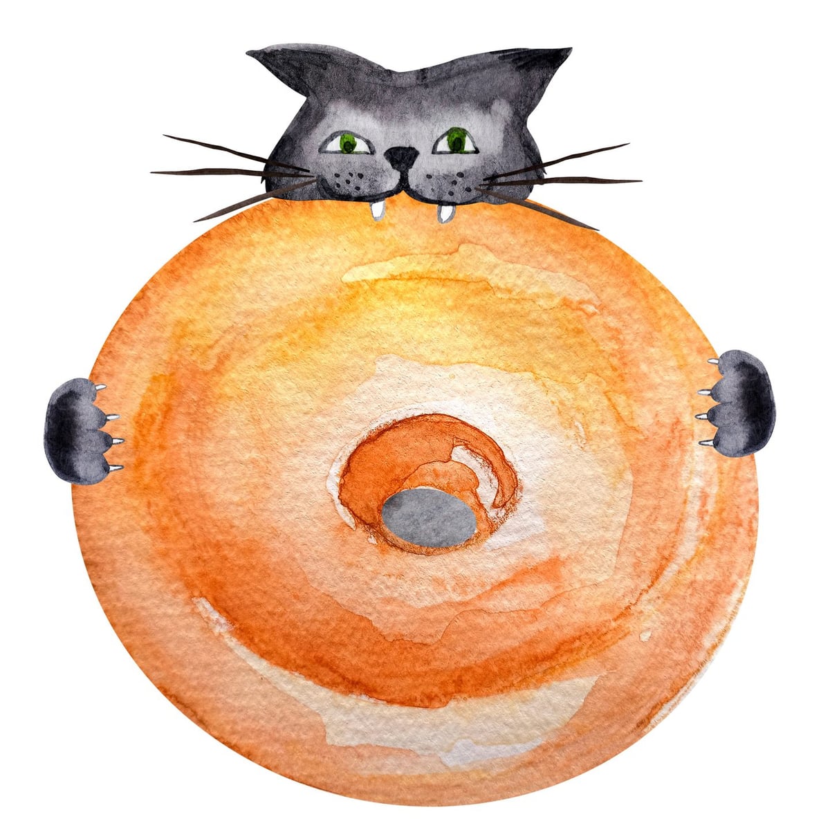 Donut Seven Kedi İllüstrasyonu