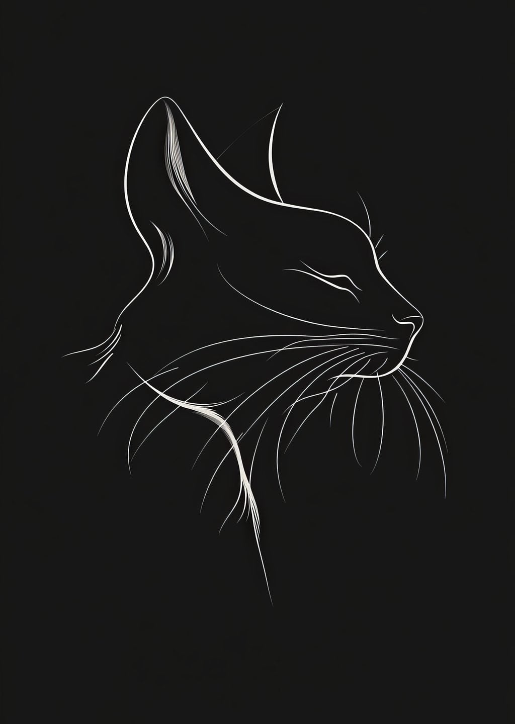 Minimalist Kedi Silueti