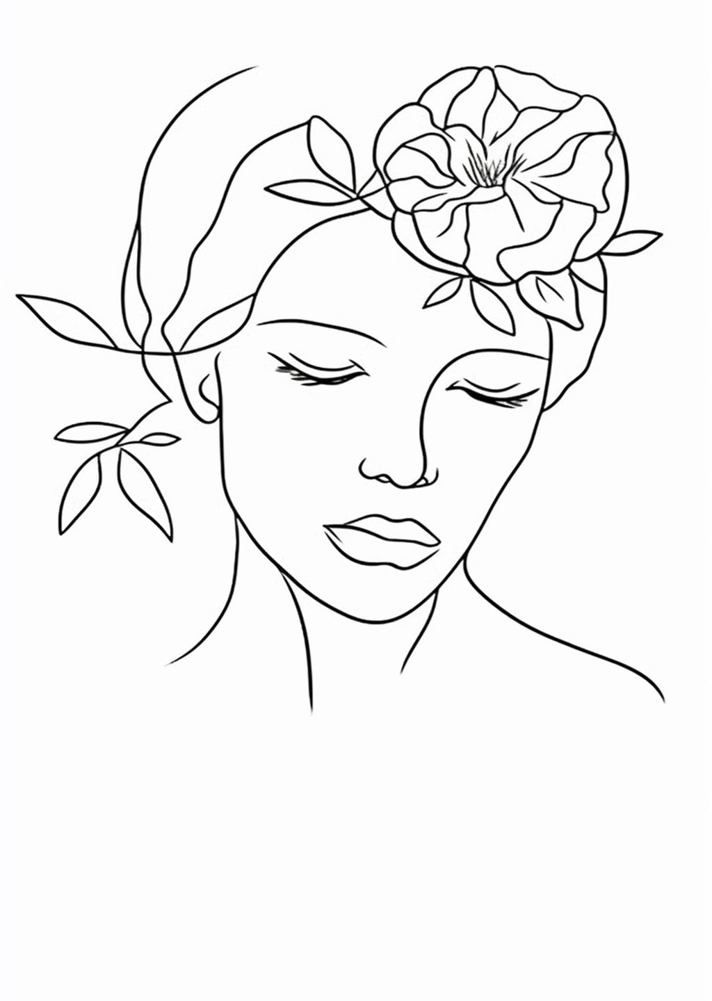 Minimalist Kadın Portresi