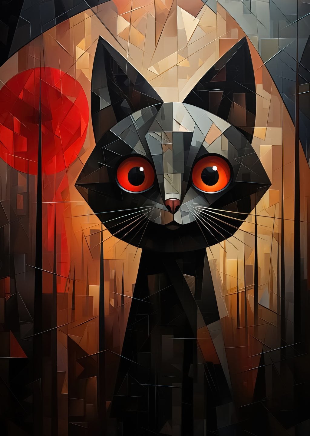 Soyut Sanat: Kedi Portresi