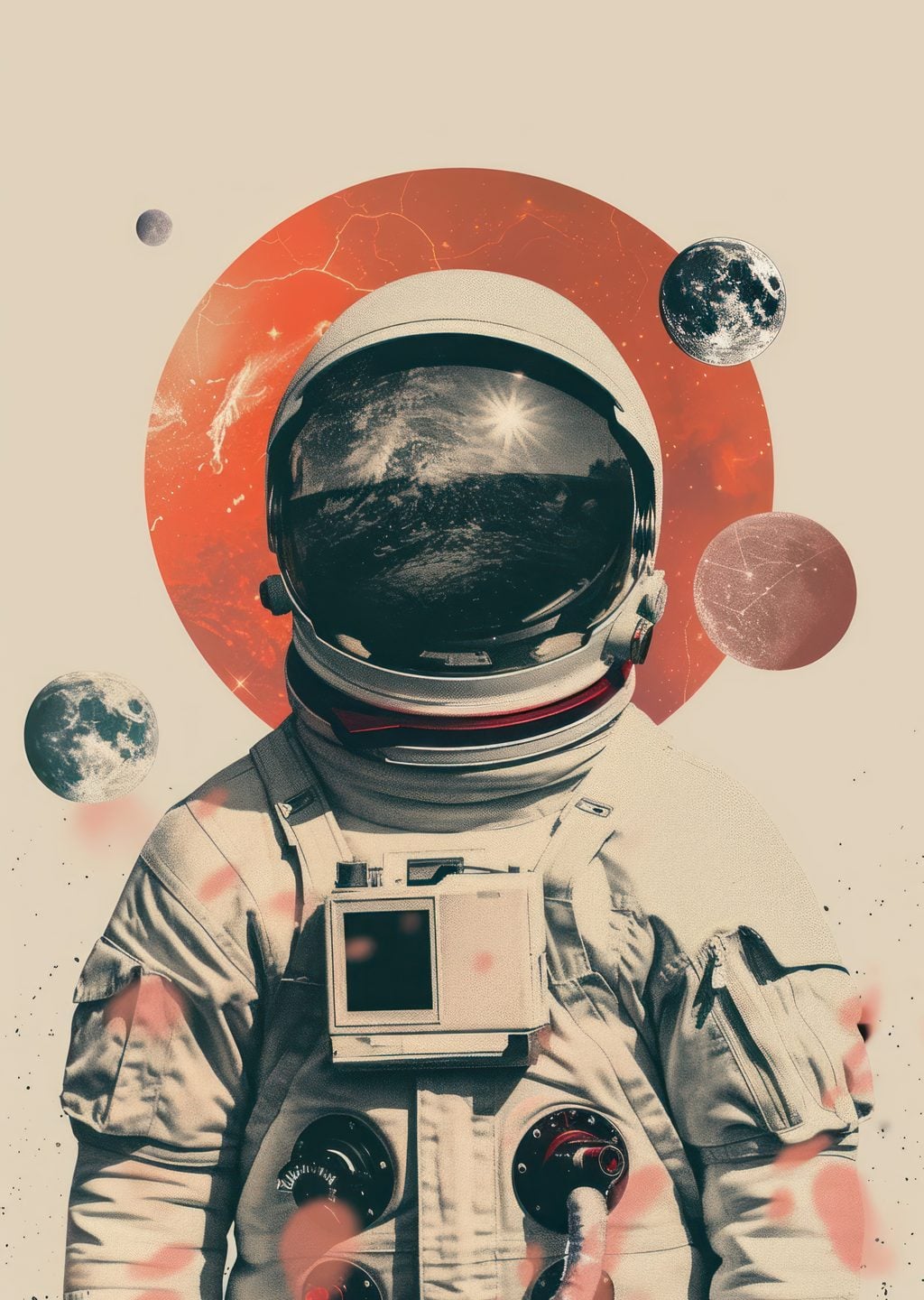Uzay Keşif Temalı Astronot Posteri