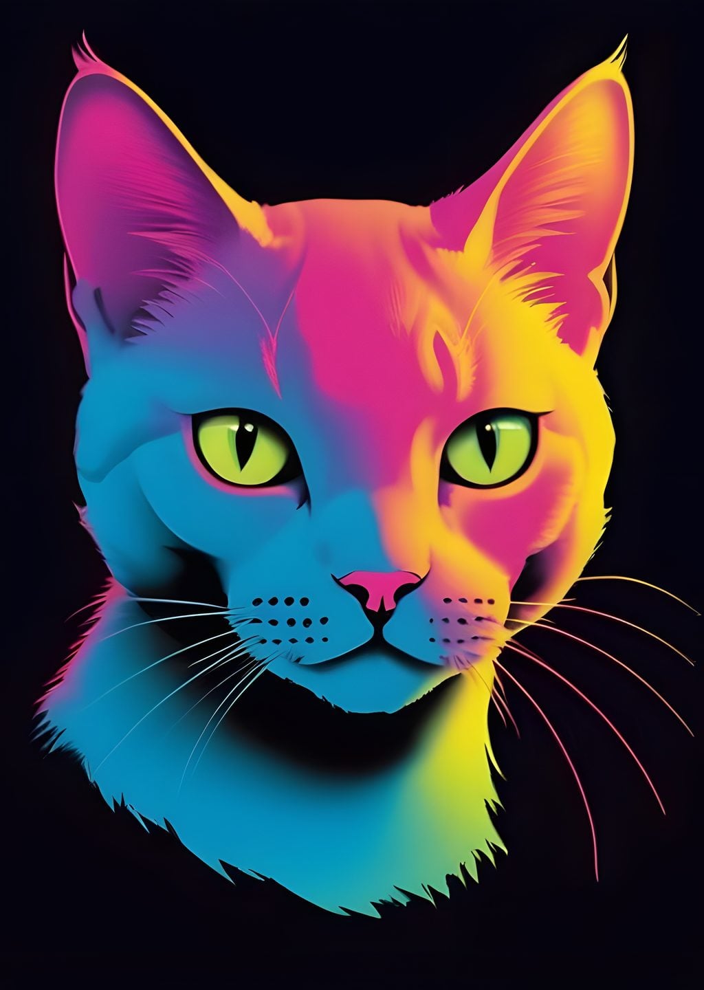 Renkli Kedi Portresi