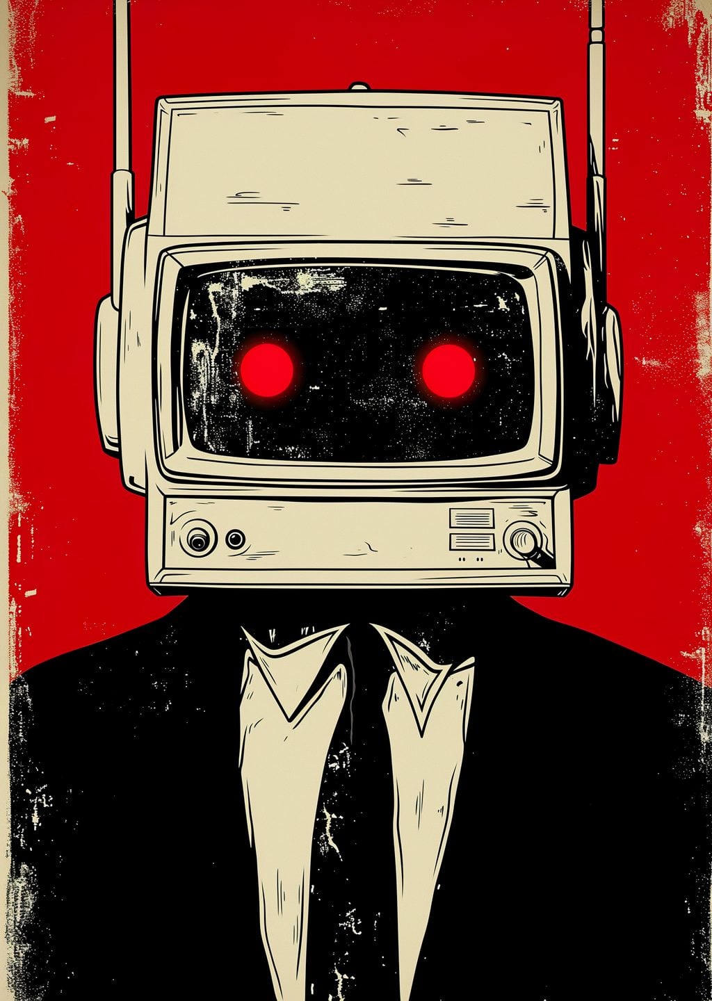 Retro Televizyon Başlı Robot