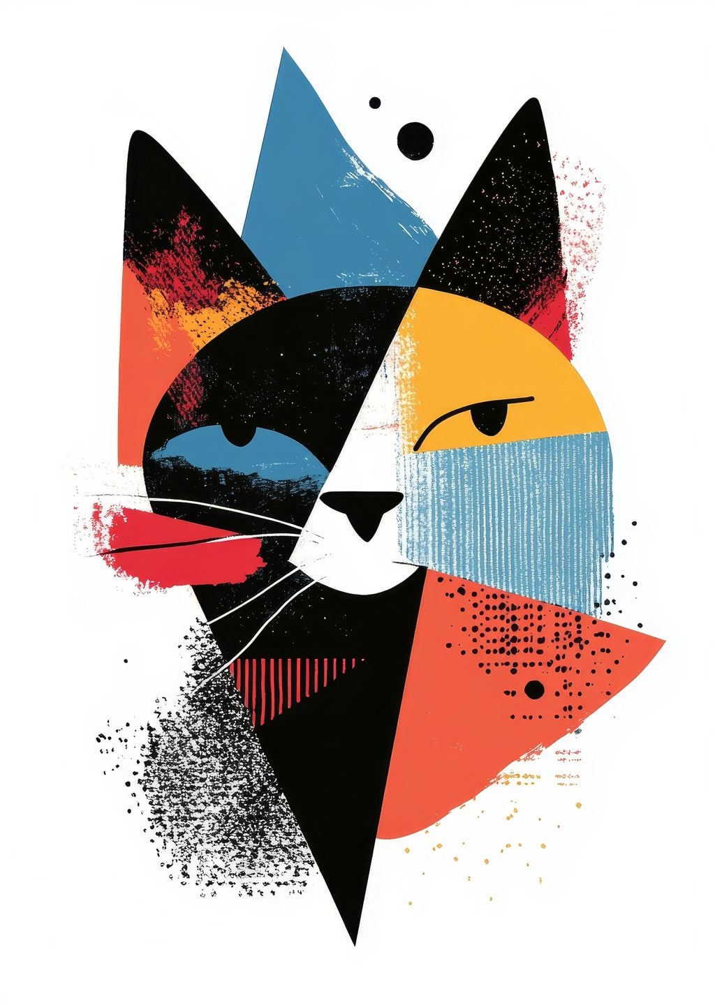 Soyut Kedi İllüstrasyonu